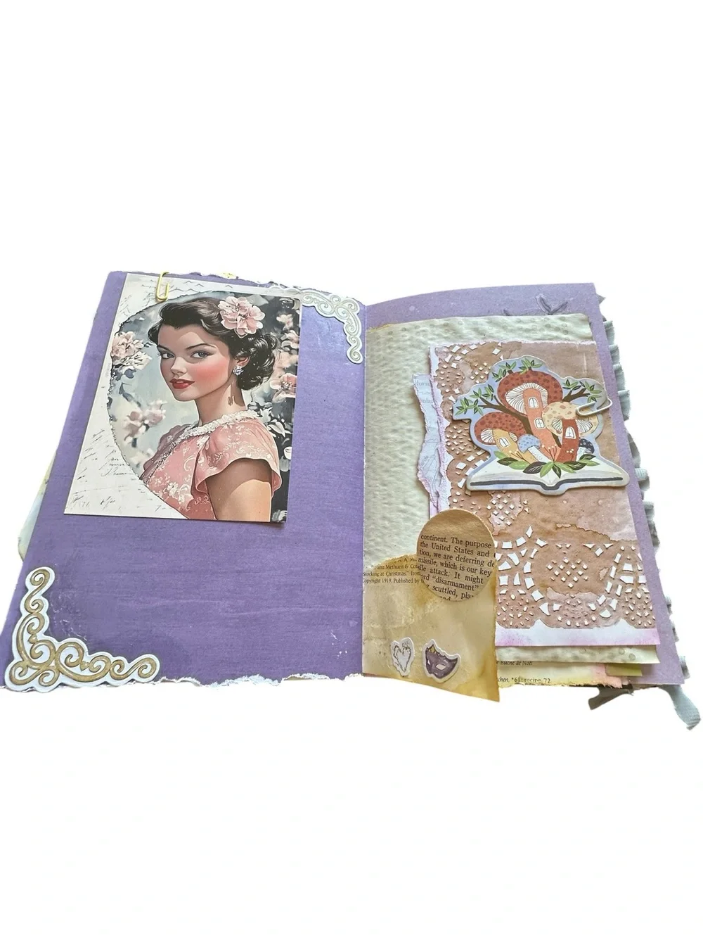 Handmade Junk Journal Masquerade Ball Theme One of a Kind